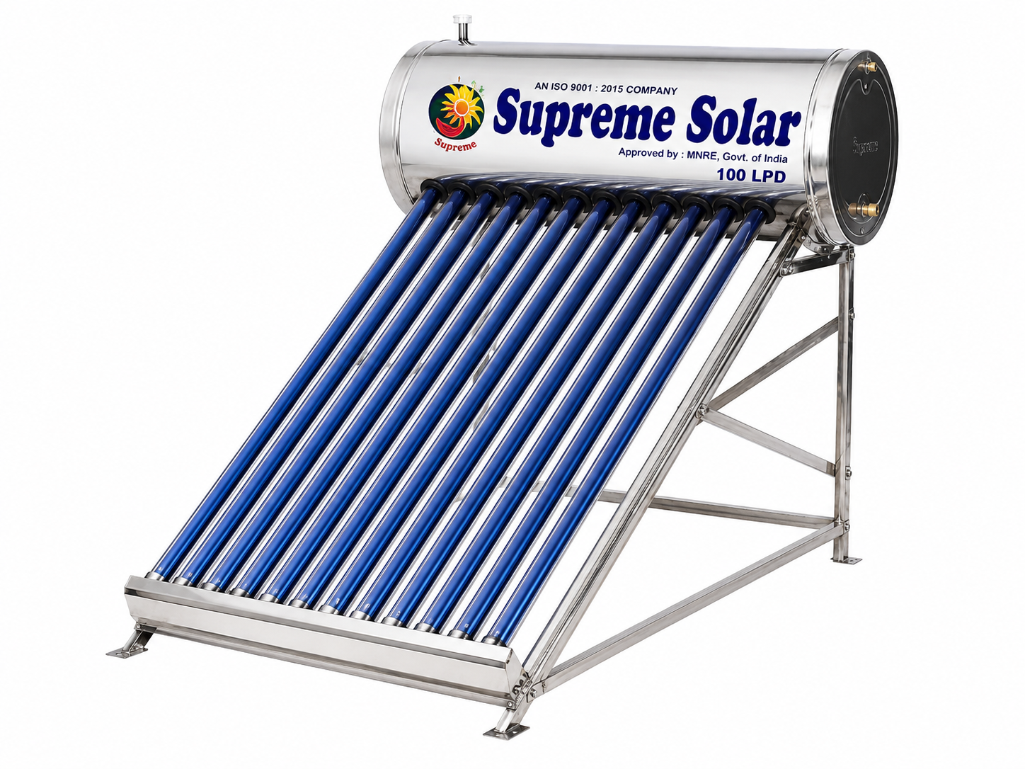 Supreme Solar 100 LPD Solar Water Heater | Save Electricity Daily