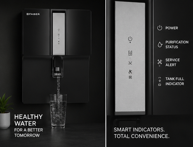 Faber XVU 8000 Soft Water Purifier | UV UF Alkaline | 8L